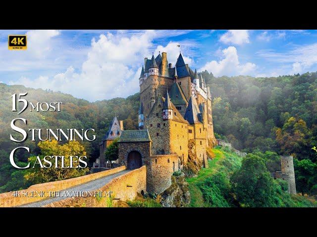 15 MOST Stunning Castles in the World video made with Google Earth Studio #castle #palace #4k