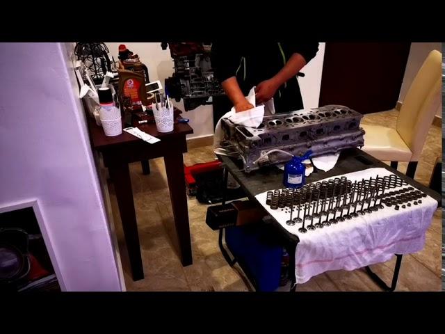 2004 BMW E46 330ci convertible M54B30 cylinder head assembly. (Part 1)