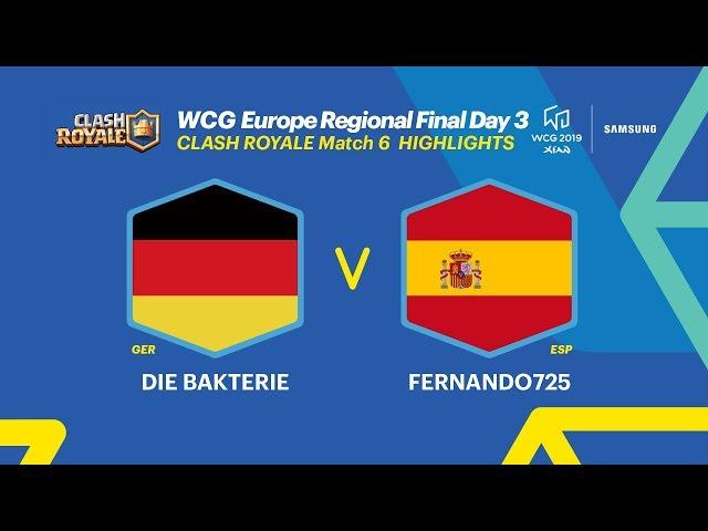 [HIGHLIGHTS] WCG 2019 Xi’an, European Regional Final - Clash Royale, 6R, Germany vs Spain (ENG)