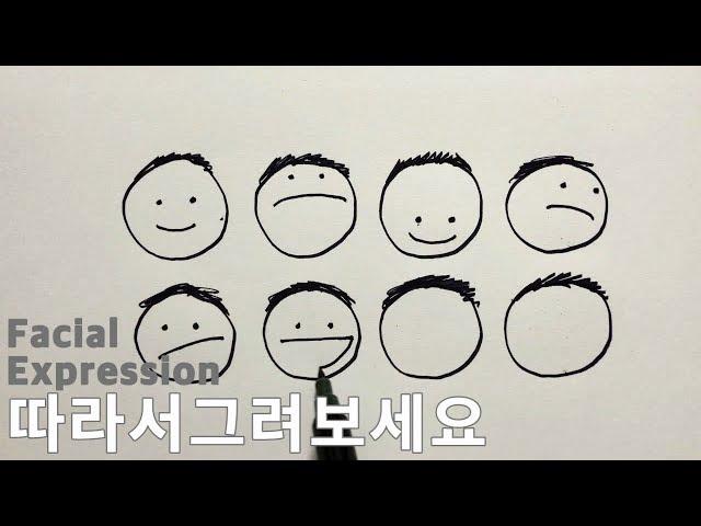 Facial Expressions Simple Easily Draw Like Emoticons