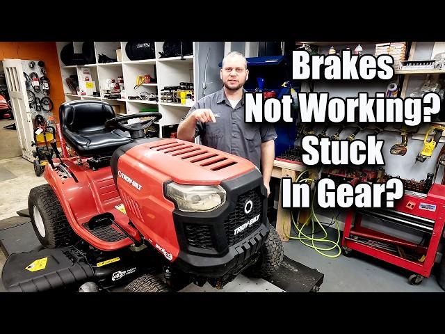 Troy Bilt Riding Mower Brake Adjustment & Stuck in Gear Repair | Step-By-Step Guide | Quick Easy Fix