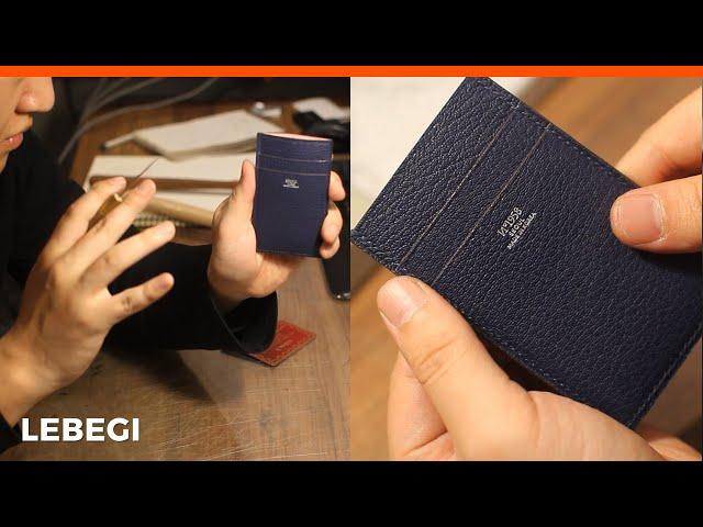 Make a perfect leather card wallet