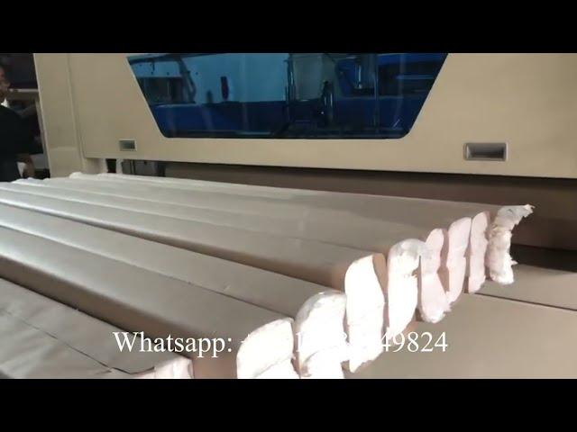 Automatic V fold facial tissue paper towel log paper wrapping machine