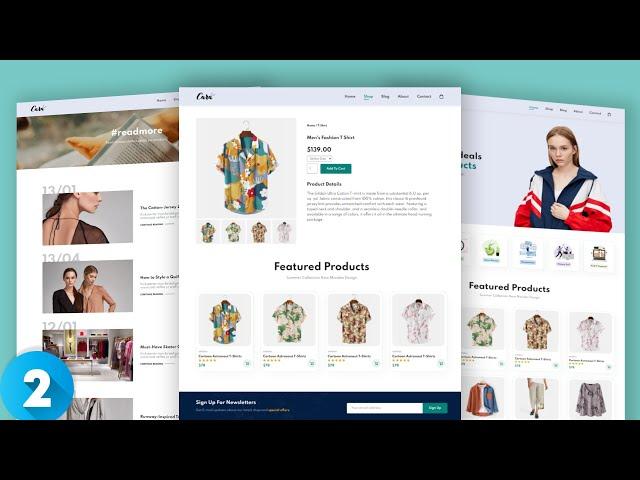 Build and Deploy Ecommerce Website With HTML CSS JavaScript | Responsive Shopping Website Part 2