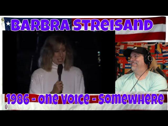 Barbra Streisand - 1986 - One Voice - Somewhere - REACTION