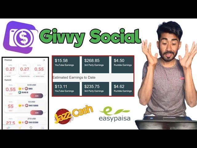 Daily Earn $15 - Givvy social earn money - Givvy social app se paise kaise kamaye - Givvy social