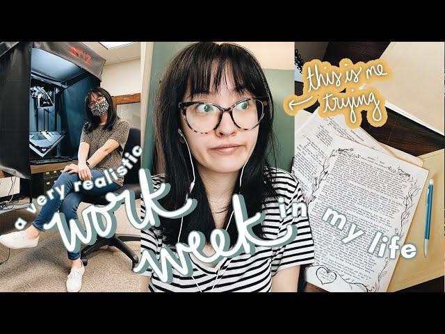 a very *realistic* WORK WEEK IN MY LIFE as an archivist | working on habits + feeling overwhelmed