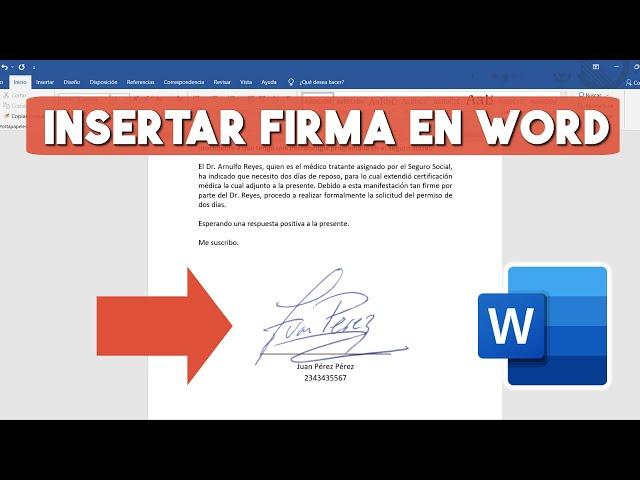 Como Insertar una Firma en Word