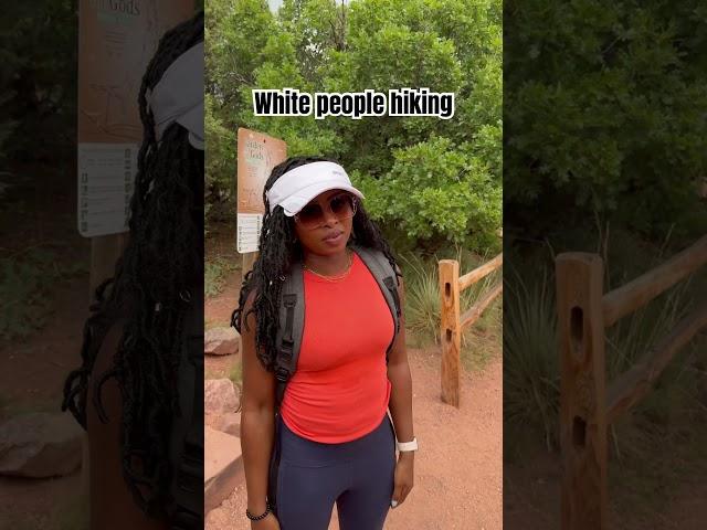 White people hiking vs. Black people hiking. #hiking #adventure #traveler #hiker #parody