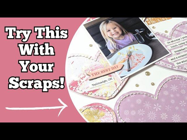 Use Yor Scraps This Way/ Tips For Adding Stitching To Your Scrapbook Layouts