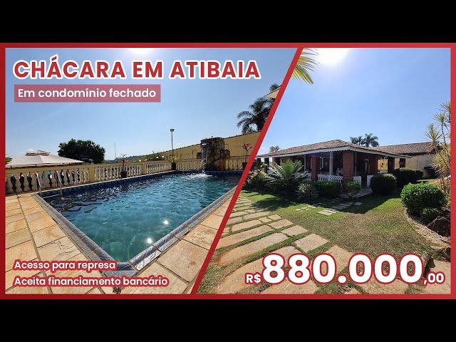 CHÁCARA DENTRO CONDOMINIO EM ATIBAIA QUE ACEITA FINANCIAMENTO |  ACESSO PARA REPRESA - Heitor Neto