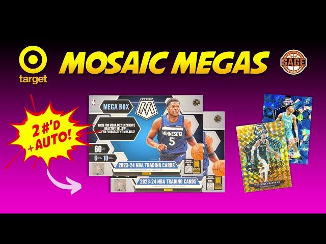 2023-24 Mosaic Basketball Target Mega Boxes  Two #'d cards + Auto + Wembys!