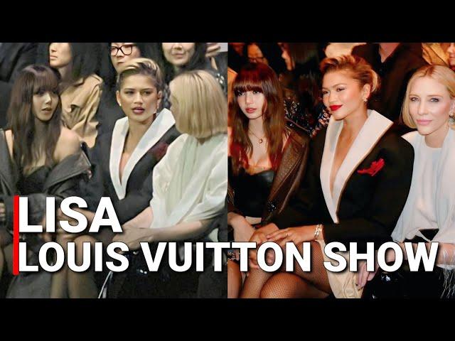 BLACKPINK LISA interactions with Celebrities At Louis Vuitton Show | Lisa Paris Fashion Week 2024