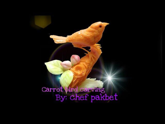 Fruit carving | carrot bird|chef pakbet #carving