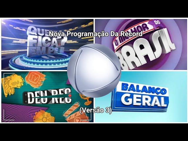 Nova Programação Da Record (Versão 3) Em 2024 (SIMULAÇÃO)