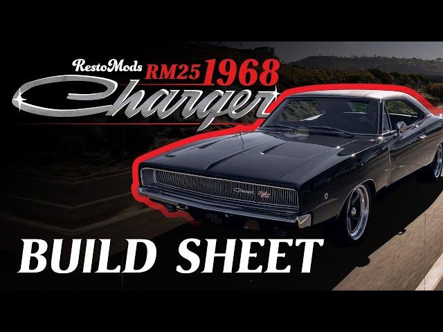 The 440ci Big Block 1968 Dodge Charger 'Bullitt' Remake - RM25 Build Sheet