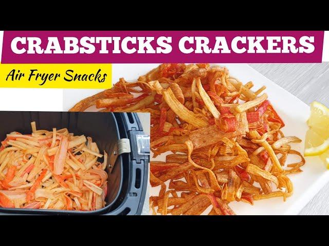 Air fryer Crispy Fried Crab Sticks Recipe . How to make Air fried Crab Stick Chips Crackers Snacks.