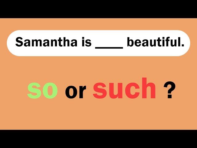 So and Such | Grammar test