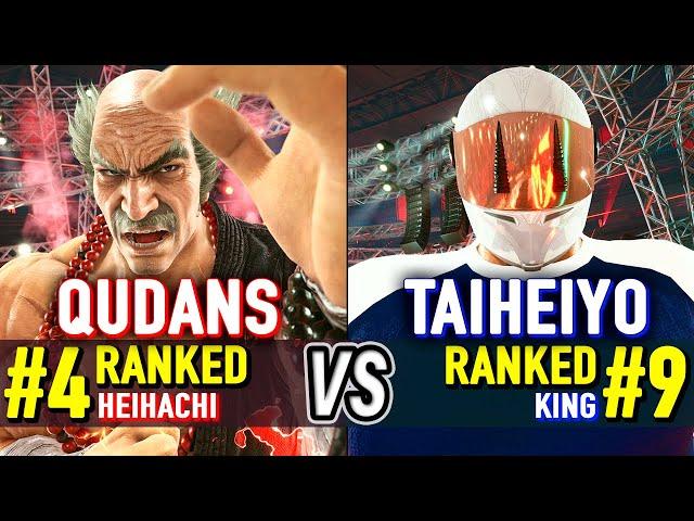 T8  QUDANS (#4 Ranked Heihachi) vs TAIHEIYO (#9 Ranked King)  Tekken 8 High Level Gameplay