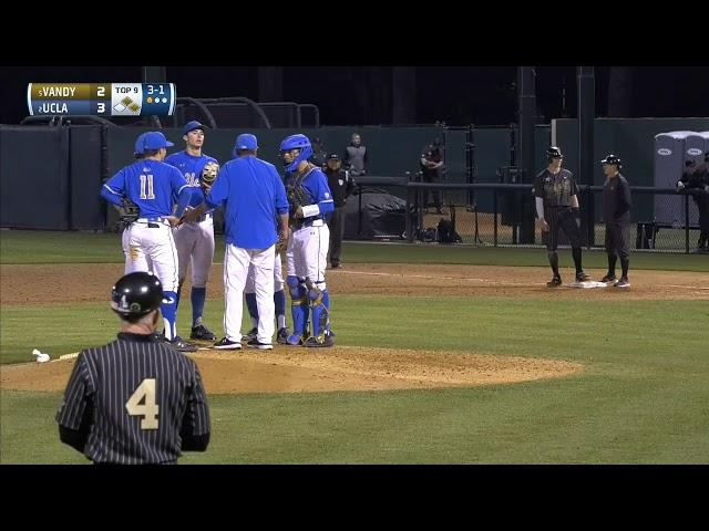 Clock Violation in the 9th inning of the Vanderbilt-UCLA College Baseball Game