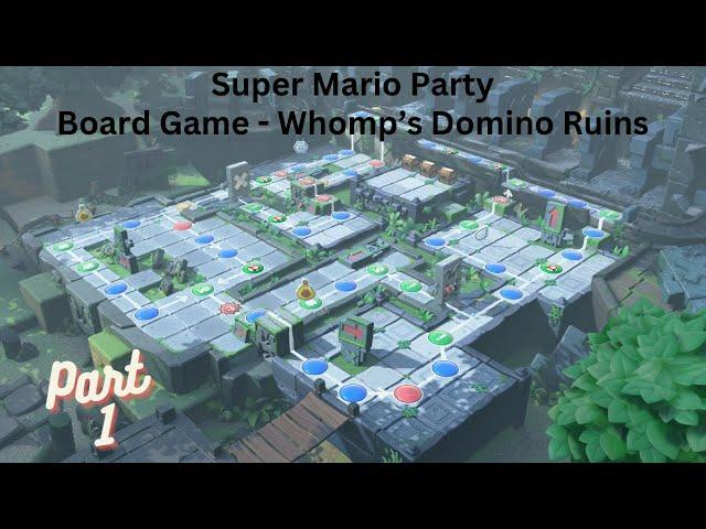 Super Mario Party - Board Game Mode - Whomp's Domino Ruins (Part 1)