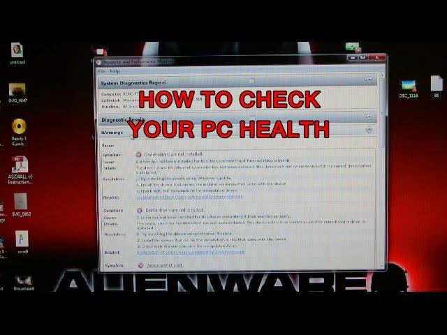 HOW TO CHECK- Your pc health status for windows