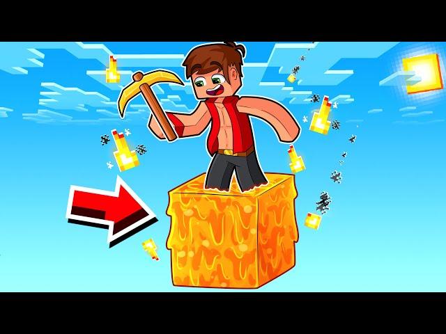 ماين كرافت ‫بس عندي بلوك واحد من اللافا ! ( سكاي بلوك ) - One Lava Block