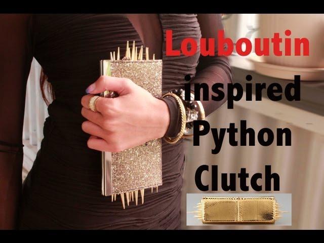 Christian Louboutin inspired Spiked clutch