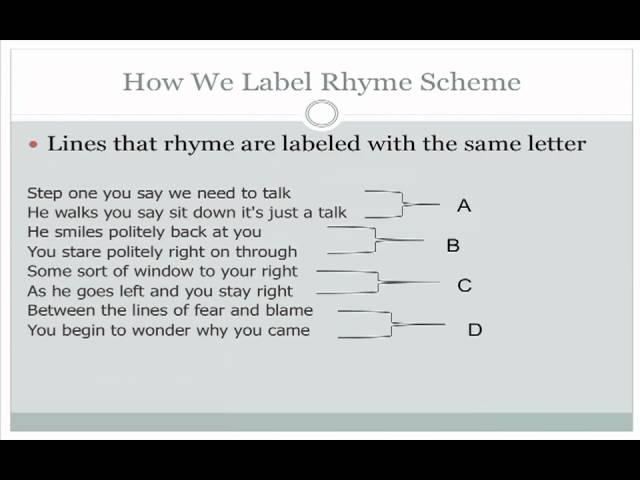 Rhyme Scheme