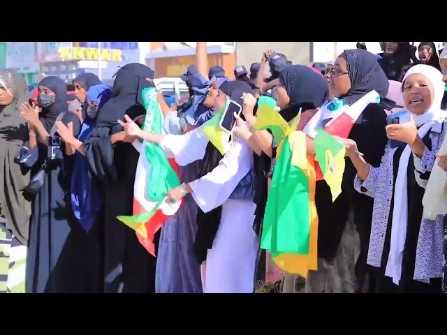 Soo dhawaynta Madaxweynaha Somaliland Muuse Biixi Cabdi ee Caasimada Somaliland ee Hargeysa