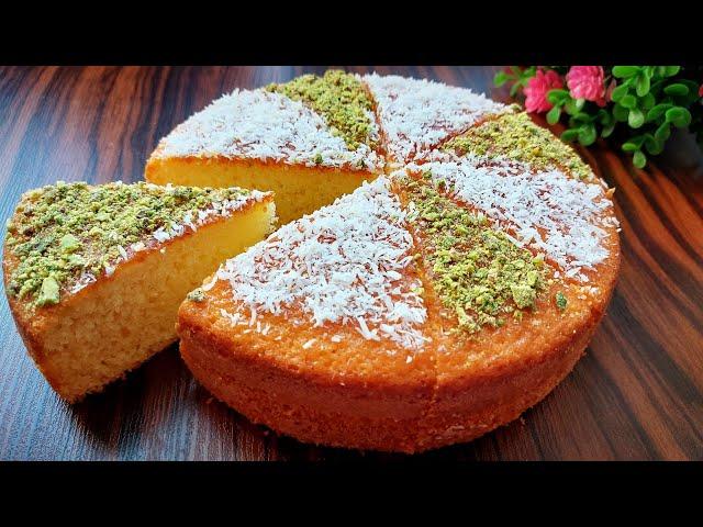 طرز تهیه کیک ساده خانگی در 5 دقیقه بدون همزن برقی برای تعطیلات/Simple cake,quick and easy recipe