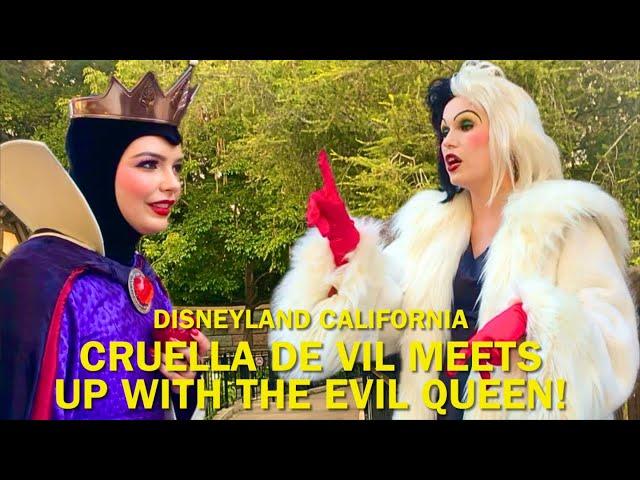 Cruella De Vil Meets Up With the Evil Queen & She Shares Her Halloween Plans at Disneyland! #disney