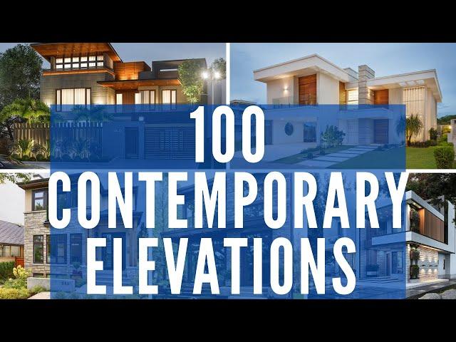 100 Contemporary Front Elevation Designs for small to large houses