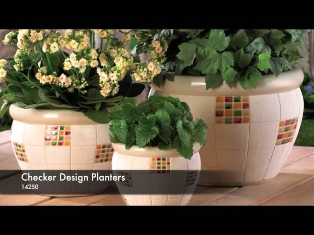 14250 - Checker Design Planters