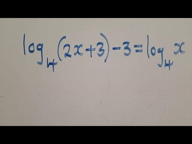 Solve logarithmic equation