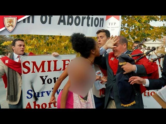 Woman Attacks Prayerful Pro-Life Event with Black Paint