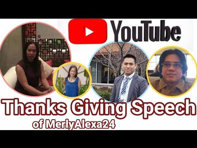 Thanks Giving Speech of MerlyAlexa24 II Legit ang 4k WH Sponsor II Simply NorVin