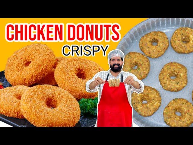 Crispy Chicken Donuts Recipe - Lunch Box Idea For Kids - Eid Special Chicken Donuts - BaBa Food RRC