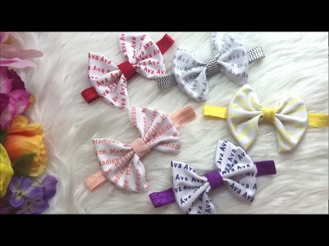 All over Fabric Sublimation for Custom name Hair Bows