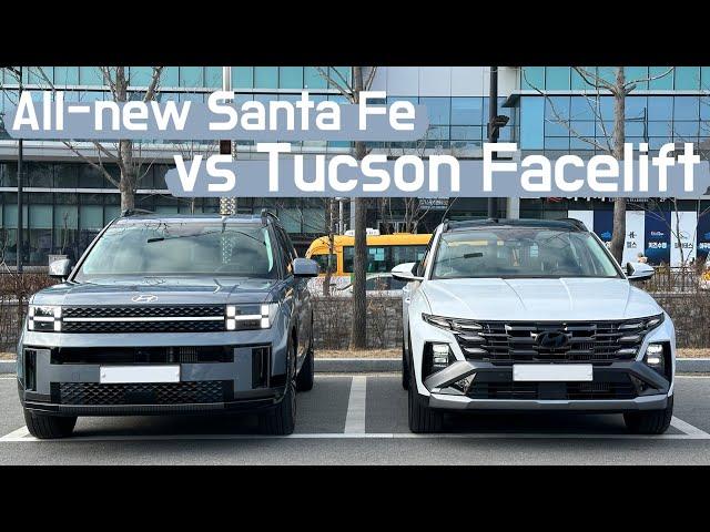 Torn between 2025 Hyundai Tucson Facelift & 2024 Santa Fe? Look no further! Side-by-side comparison