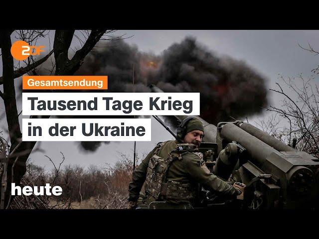 heute 19:00 Uhr vom 19.11.2024 1.000 Tage Ukraine-Krieg, K-Frage bei der SPD, Abschluss G20-Gipfel