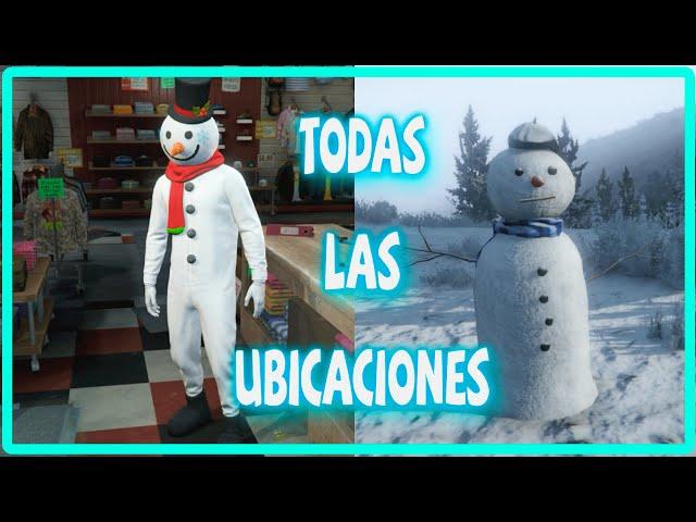 COMO DESBLOQUEAR MUÑECO DE NIEVE / TODAS LAS UBICACIONES GTA ONLINE