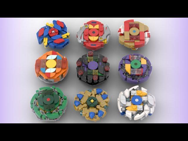 Building EVERY Brickbeyz (BZ-01 - BZ-09) | Lego Beyblade Timelapse