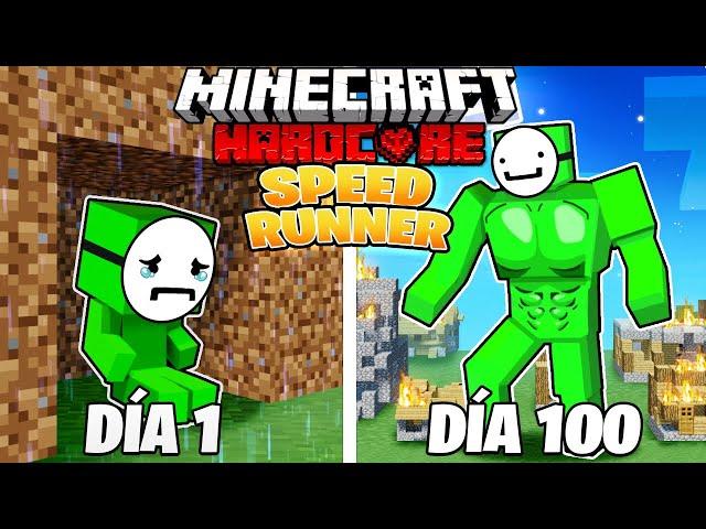 SOBREVIVÍ 100 DÍAS como un SPEEDRUNNER en MINECRAFT HARDCORE!