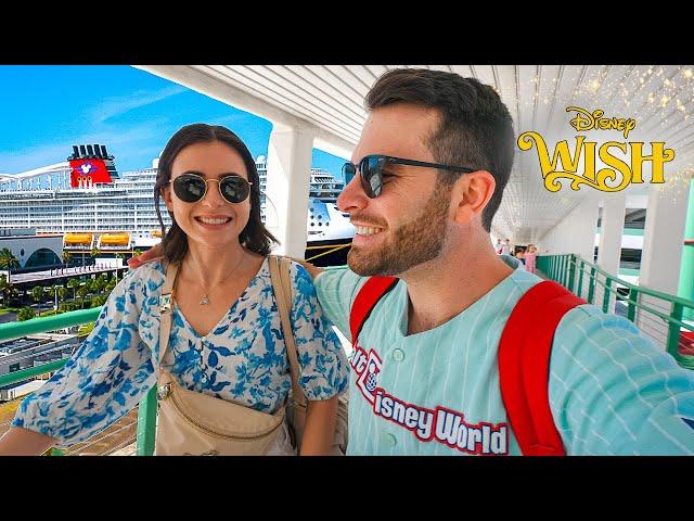 Boarding The Disney Wish In 2024! Our FIRST Disney Cruise, Sail Away Party, Room Tour & Dinner Show!