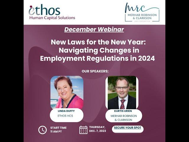 New Laws for the New Year 2024. Navigating Changes in Employment Regulations.