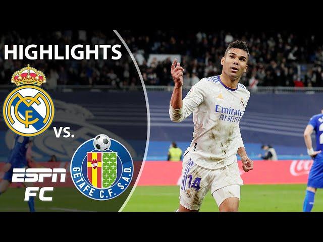 Casemiro and Lucas Vazquez score for Real Madrid vs. Getafe in win | LaLiga Highlights | ESPN FC