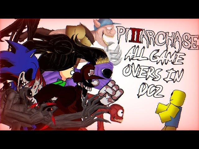 Pillar Chase 2 ALL GAME OVER SCENES ANIMATED IN DC2 (Halloween special ig)