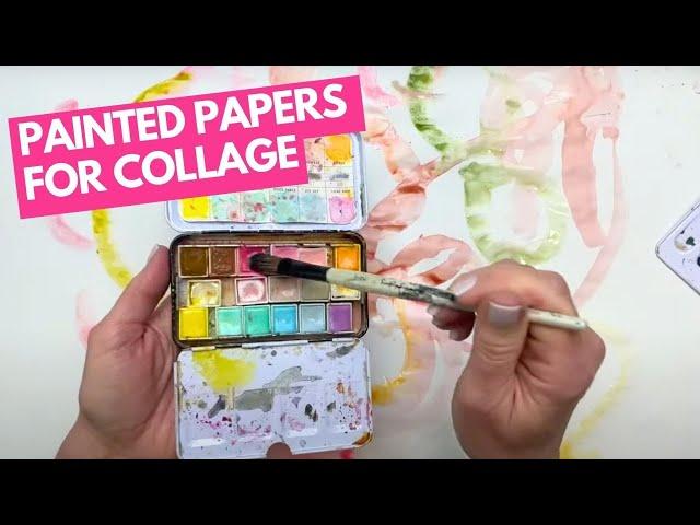 How To Paint Vibrant Watercolor Papers For Collage