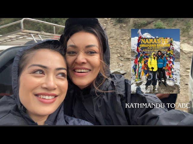 Kathmandu to Annapurna Base Camp| April 2024| MjVlogs #malinajoshi #namratashrestha #abctrek